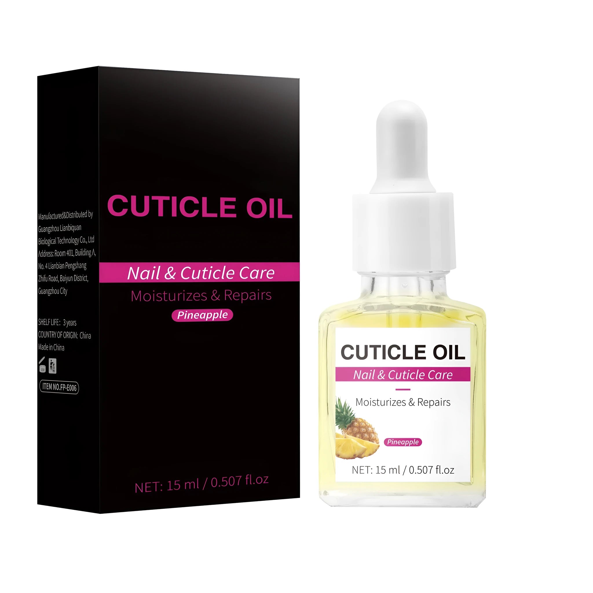 15ml cuticle oil bottle with applicator for nail and cuticle moisturising treatment