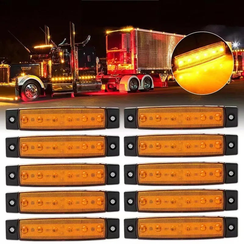 Compact rectangular PVC LED trailer side marker light in choice of five colours.