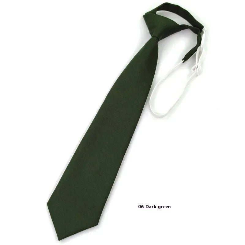 Men's solid navy blue cotton bow tie showing arrow-type design and dimensions