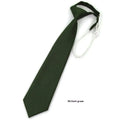 Men's solid navy blue cotton bow tie showing arrow-type design and dimensions