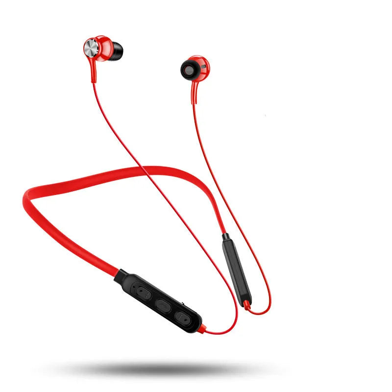 G03 black neckband Bluetooth earphones with earpieces, shown on a neutral background.