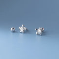 Small turtle animal thread earrings in 925 silver with gold or silver finish