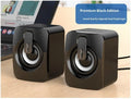 USB mini multimedia speaker pair, wired plastic shell, black A2 VIP version, 2 channel, 60Hz-15KHz