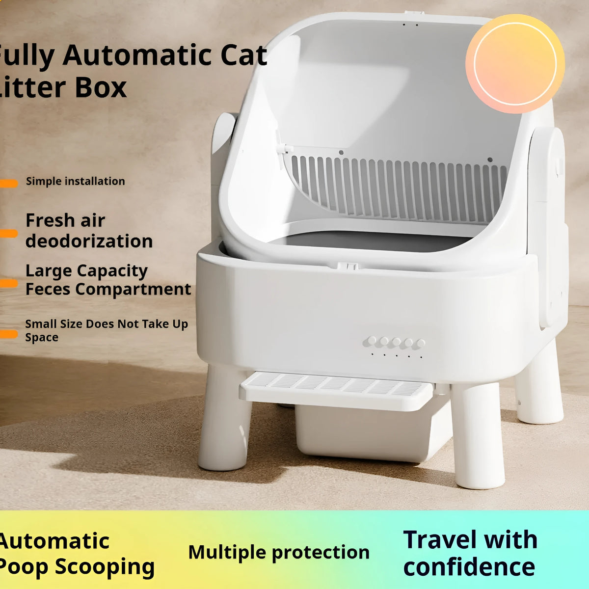 V20 smart litter box fully automatic closed oversized 51x51x67cm PP POM stainless steel WiFi