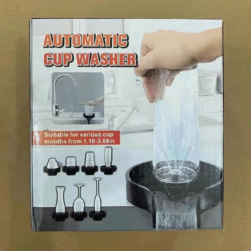 Black plastic household press type high pressure automatic cup washer