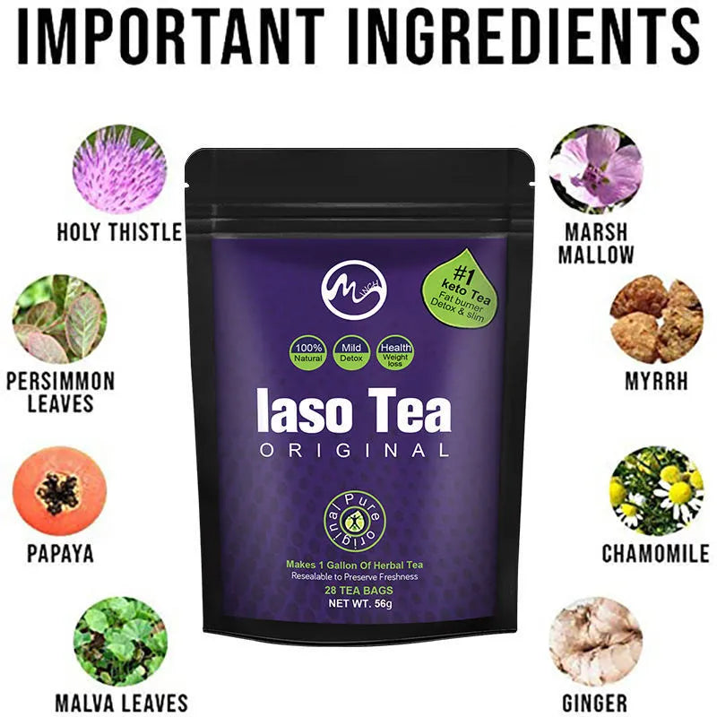 Single sealed bag of sugar-free instant slimming tea mix for cold soaking