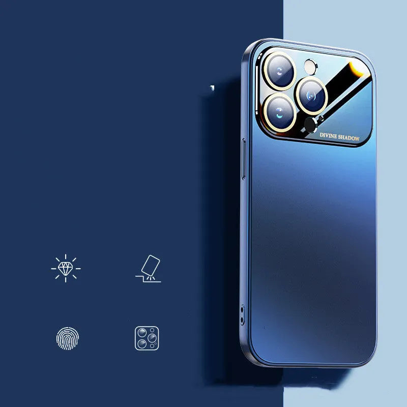 Frosted silicone phone case for Apple iPhone with window back in multiple colours
