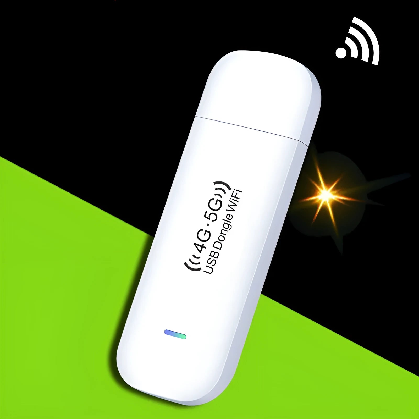 4G wireless router portable wifi card in compact rectangular plastic casing