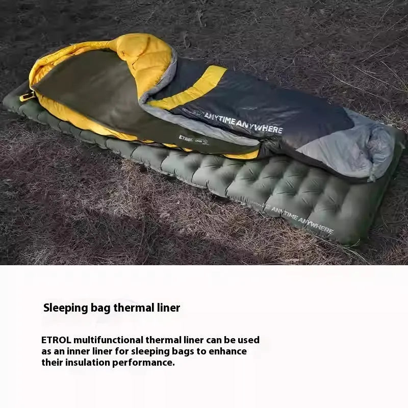 Green fleece multifunctional thermal camping sleeping bag wearable cloak for 1 person outdoor use
