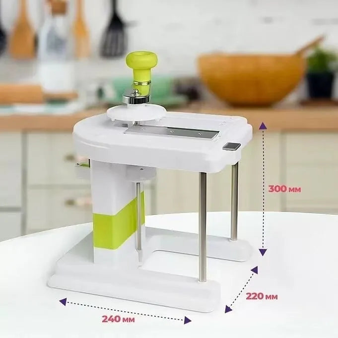 Beige kitchen vegetable slicer and grater with stainless steel blades for healthy meal preparation
