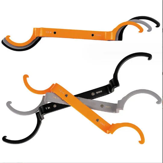 Crescent magnetic locking wrench set with orange, grey, and black adjustable spanners.