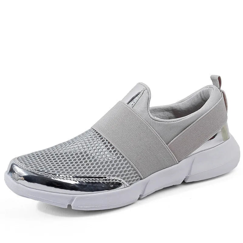 Women's low-tube casual sneakers in blue with breathable mesh and PU midsole