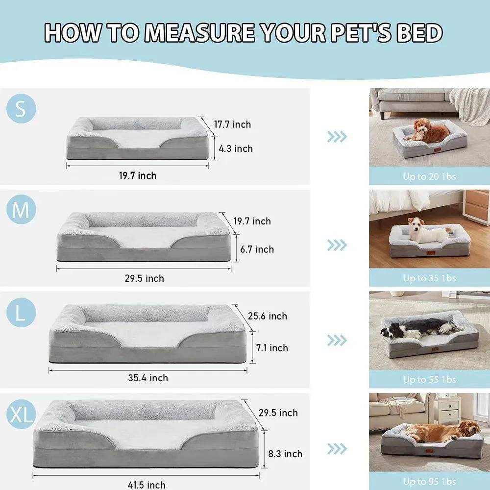 Waterproof Oxford fabric dog bed sofa mat for medium dogs cats with washable surface in L size