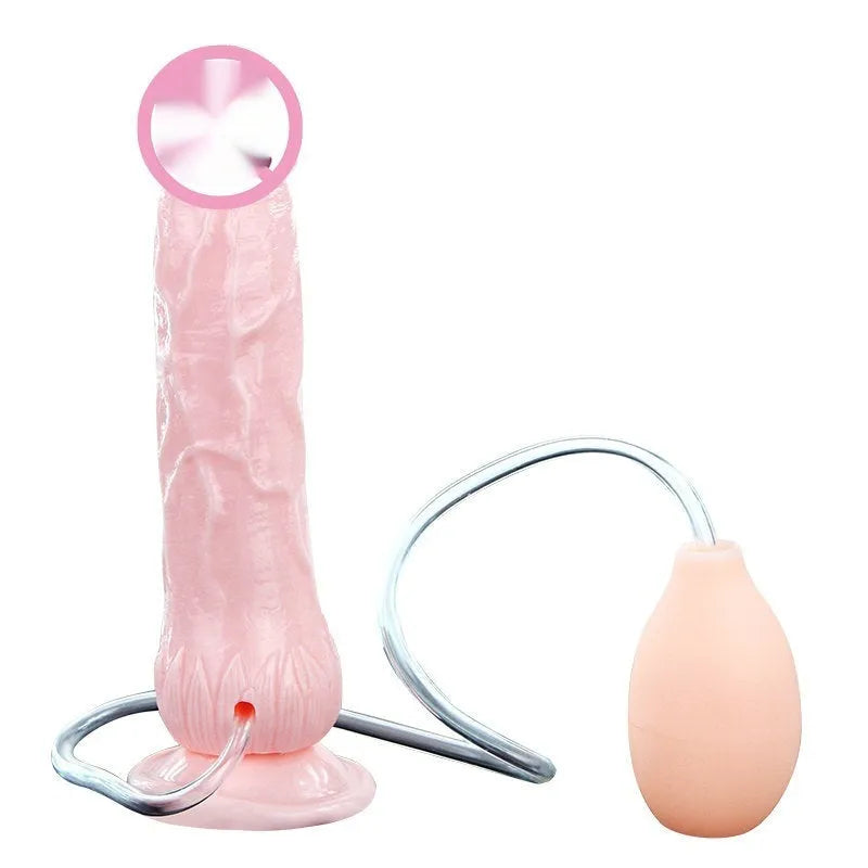 Realistic flesh-coloured suction cup dildo showing 200mm length and 40mm diameter measurements