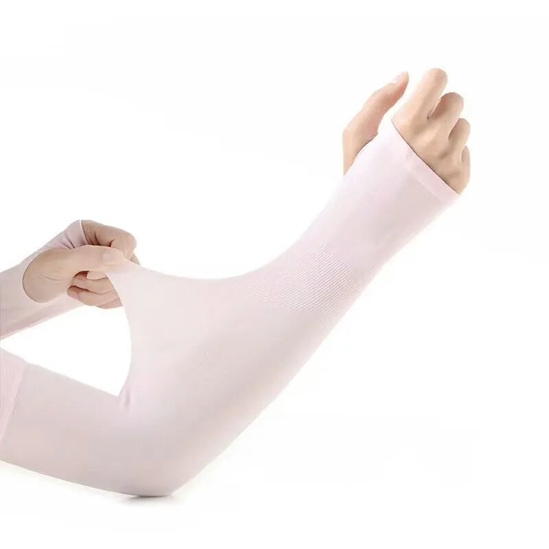 Unisex open-finger driving sun protection sleeves in five colour options