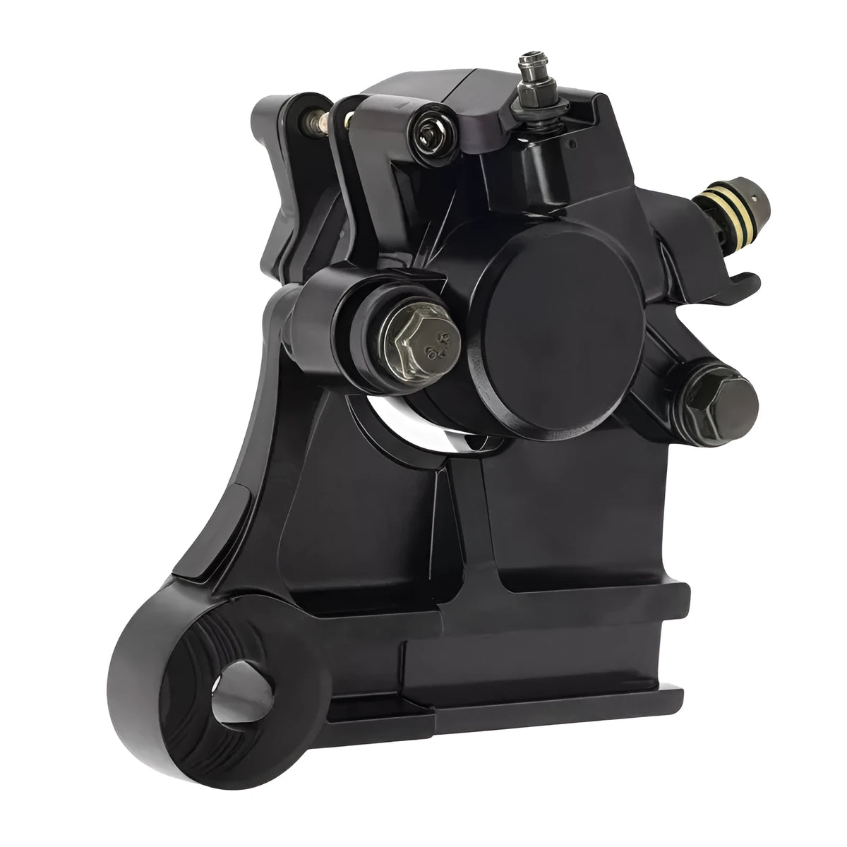 Motorcycle rear brake caliper for Italika 170z 200z 250z, aluminium brake part with 15020282 kn/c㎡ lining hardness