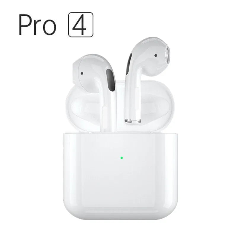 Pro4 White and Pro4 Black wireless sports Bluetooth headphones with in-ear design.