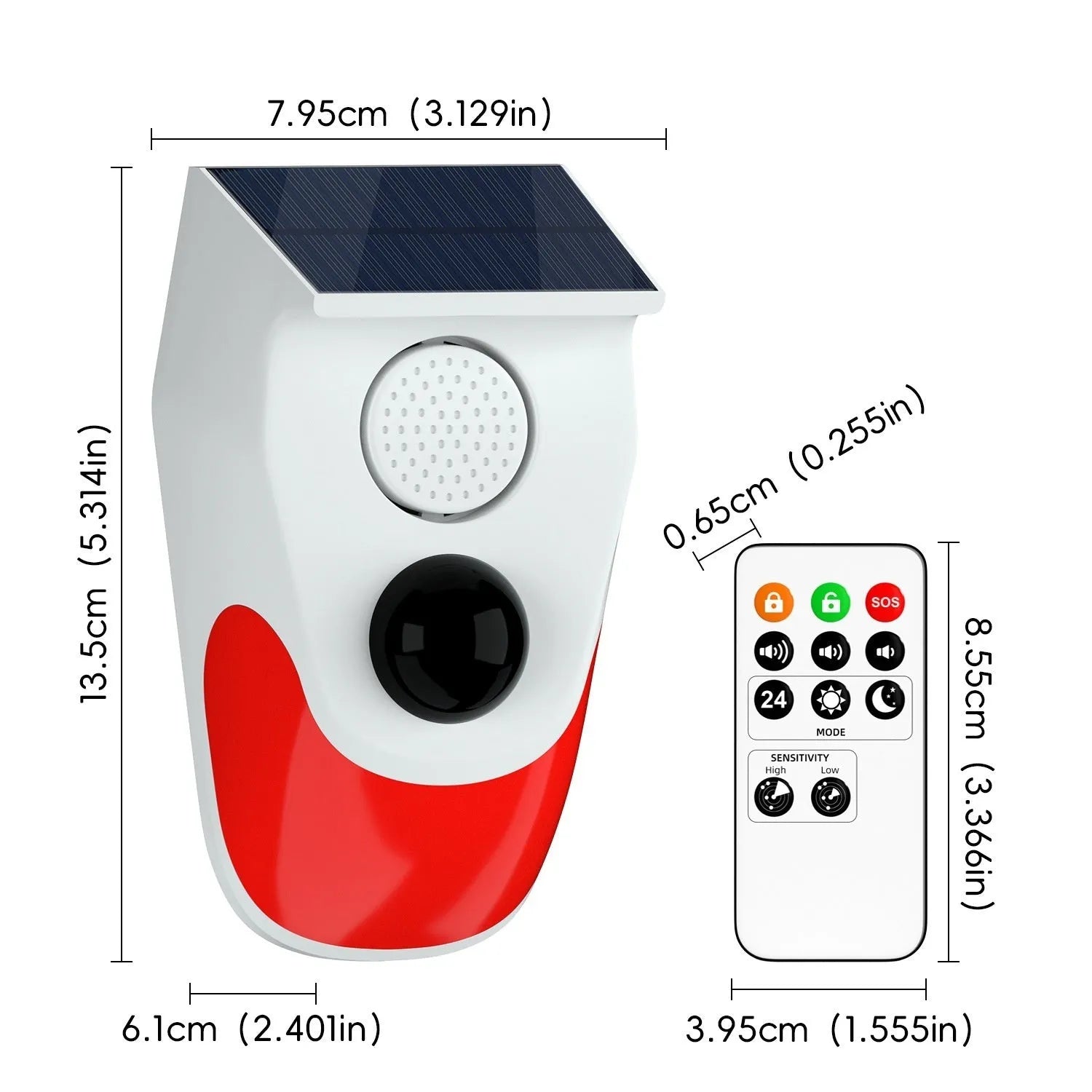 Solar Infrared Alarm Animal Drive Warning Indicator CT90 series with 110 degree detection angle and wireless remote control