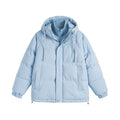 Loose fake two-piece winter coat in beige with side seam pockets