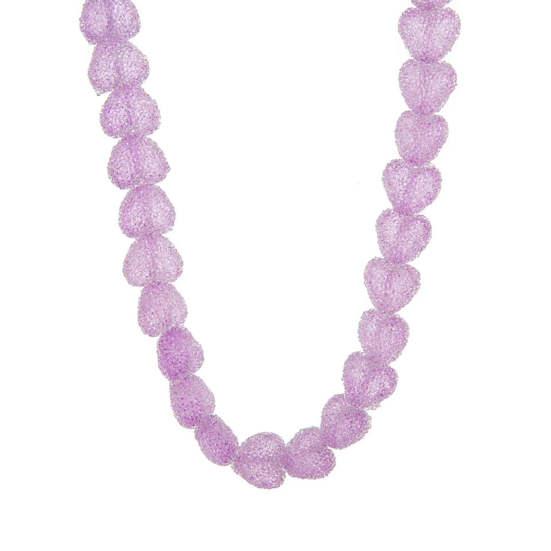 Colored loving heart resin necklace and earrings set with heart-shaped pendant and matching earrings in candy colours
