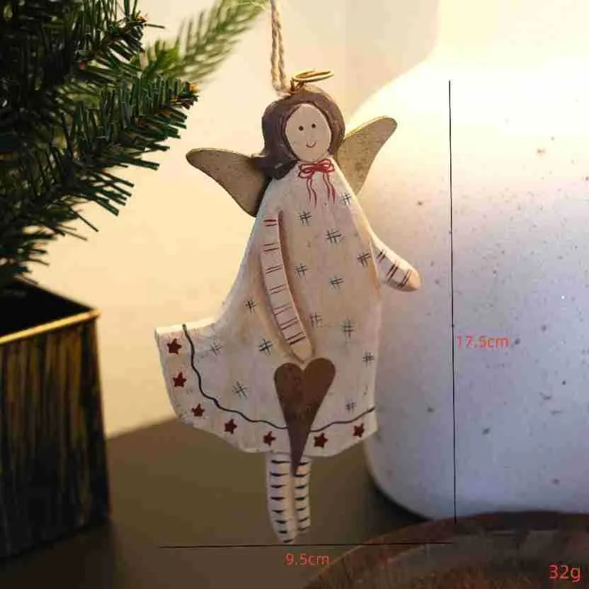 Handmade wooden door plate pendant with carved hearts, letters, and XINGX designs in rustic American country style