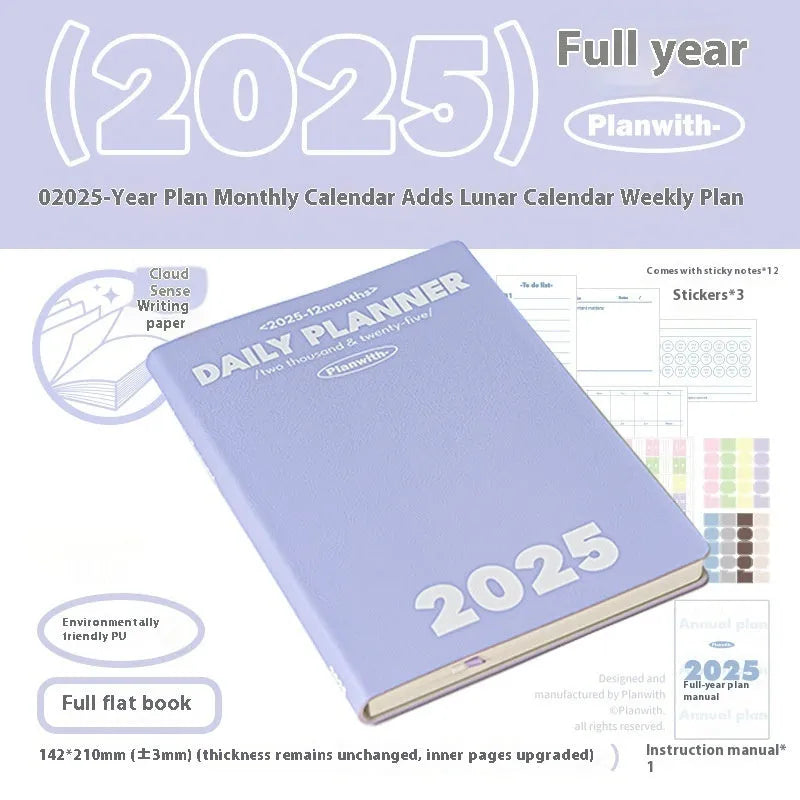 Waterproof notebook with PU cover for postgraduate entrance exam clock-in records in multiple colours