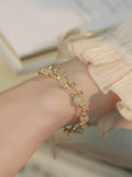 Hetian Jade bracelet with natural gemstone beads and princess running design