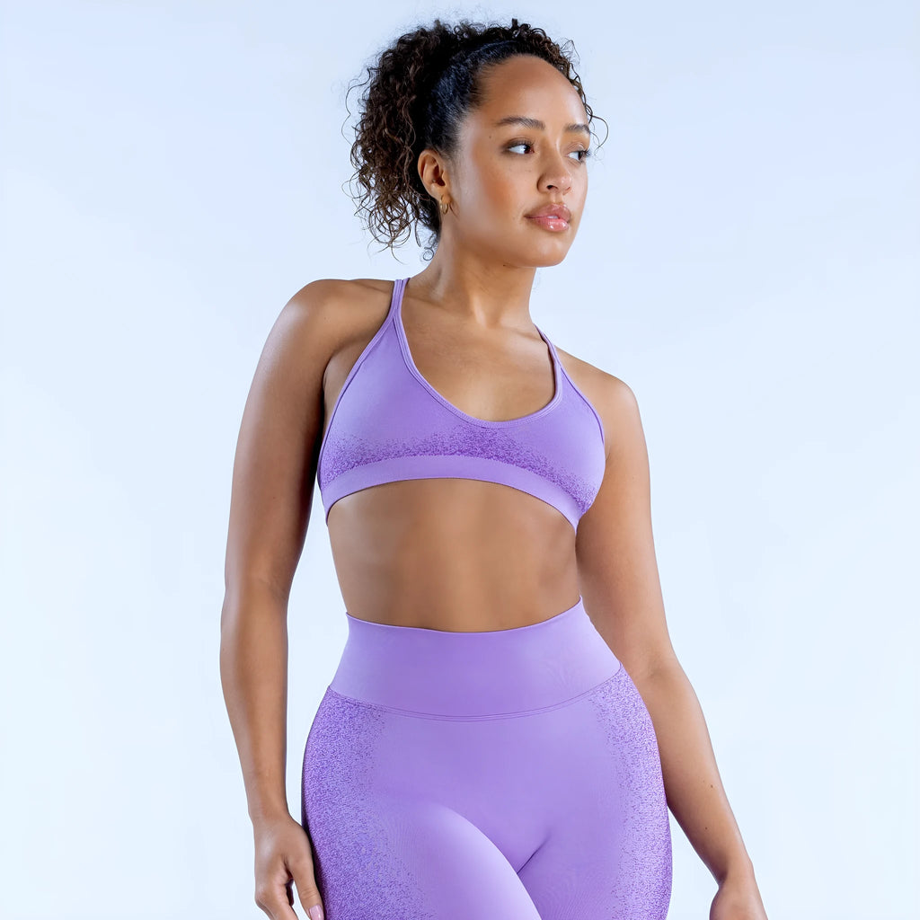 Women's quick-drying shockproof sports bra with chest pad in Black, vest style, Y-shaped strap, 3/4 cup