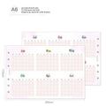 Loose-leaf refill sheets in A5, A6, and A7 sizes with floral and tri-fold planner designs