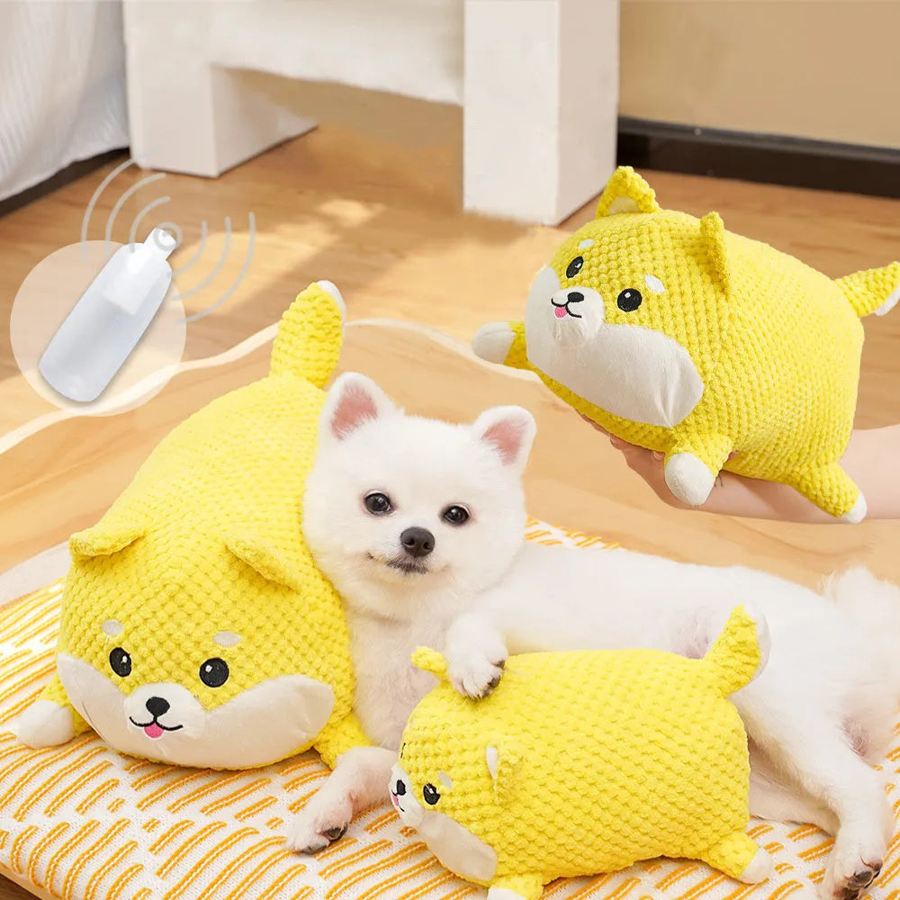 Plush dog calming toy squeaky pillow teeth cleaning large medium size