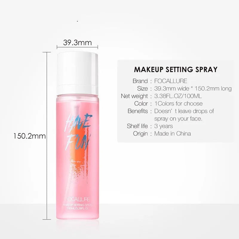 100ml pink makeup mist spray bottle for long lasting smear-proof makeup setting