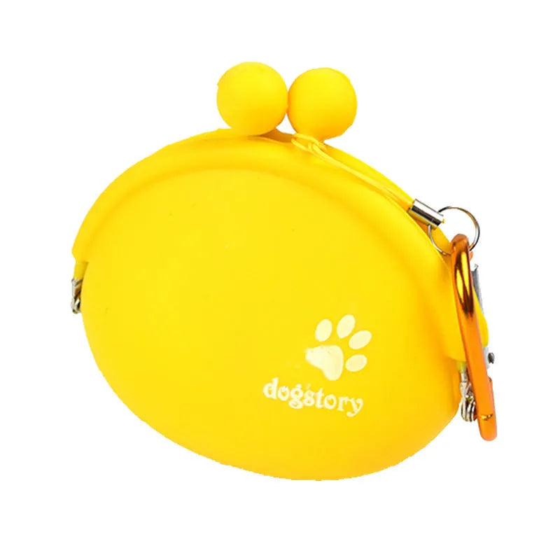 Silicone dog training treat pouch with waist clip in assorted colours