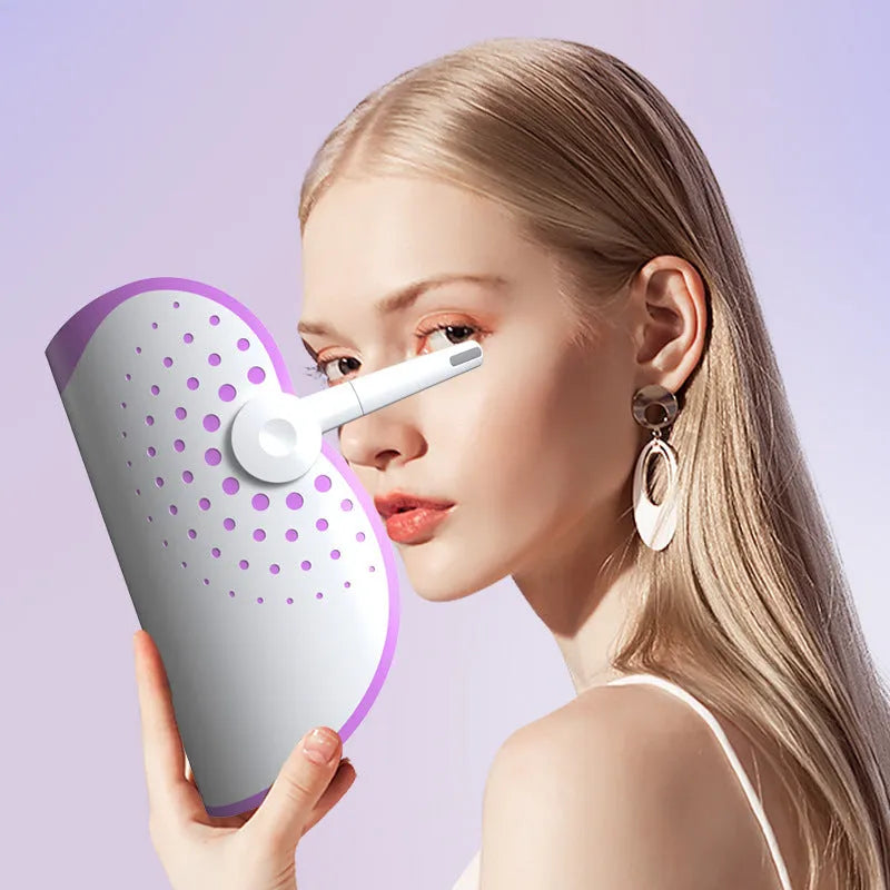 White and purple IPL photon beauty mask device with spectrometer for home facial light therapy