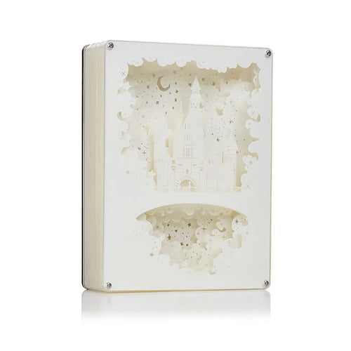 Bedside night light with three-dimensional paper carving design, USB-powered with remote control