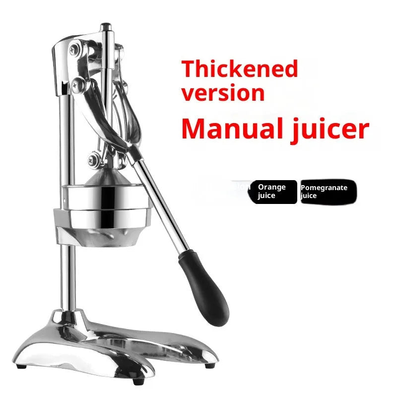 Commercial orange juice squeezer juicer, manual metal citrus press, Chinese style, single mold, silver finish
