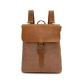 Minimalist waterproof canvas backpack with leather splicing in a choice of colours.