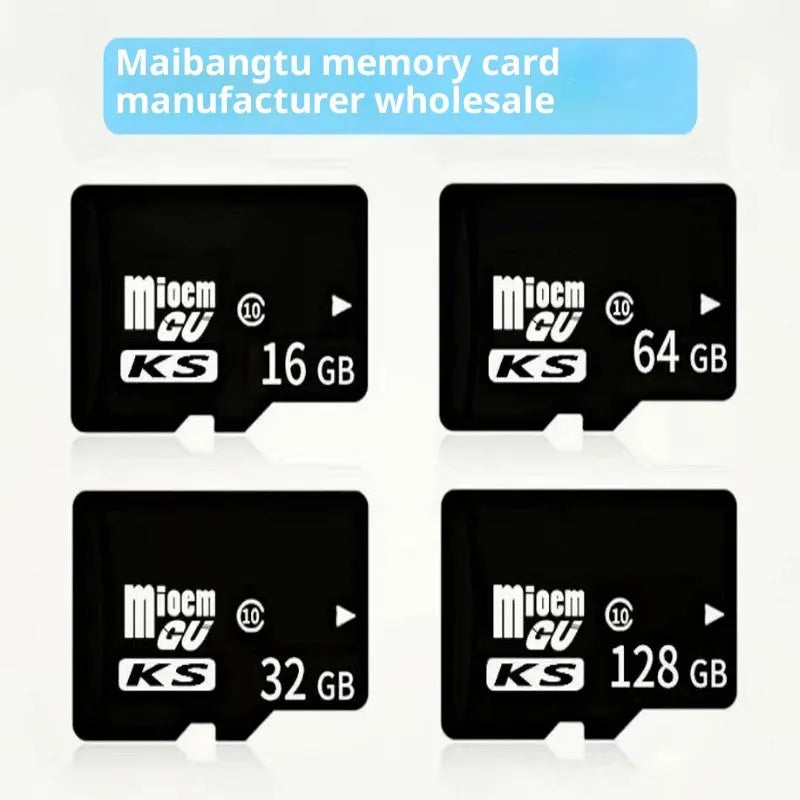 Black KS series TF memory card with C10 high-speed rating for mobile phones and cameras
