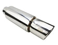 Silver 1506 stainless steel exhaust modification drum with 5.5cm inlet and 36.5cm total length for welded car or motorcycle exhaust systems