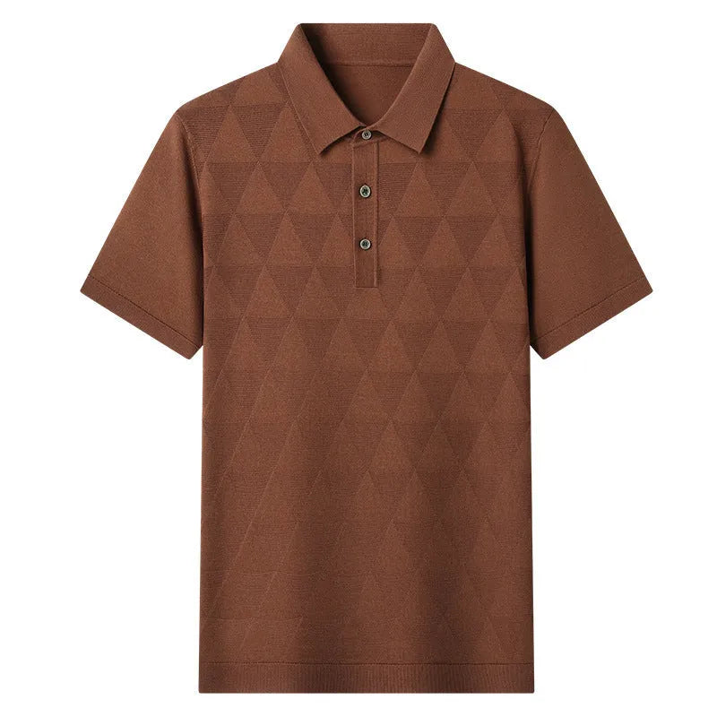 Men's thin ice silk quick-drying short sleeve T-shirt in five colour options