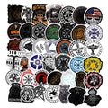Ancient Rune Series PVC stickers, 50 runes, irregular shapes, 5-8 cm, for luggage, car, skateboard, and laptop