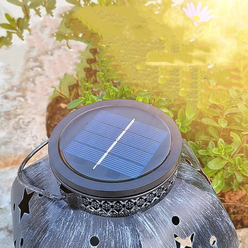 Solar powered night light in European style, aluminium body, IP65 rated, in Beige colour for courtyard use