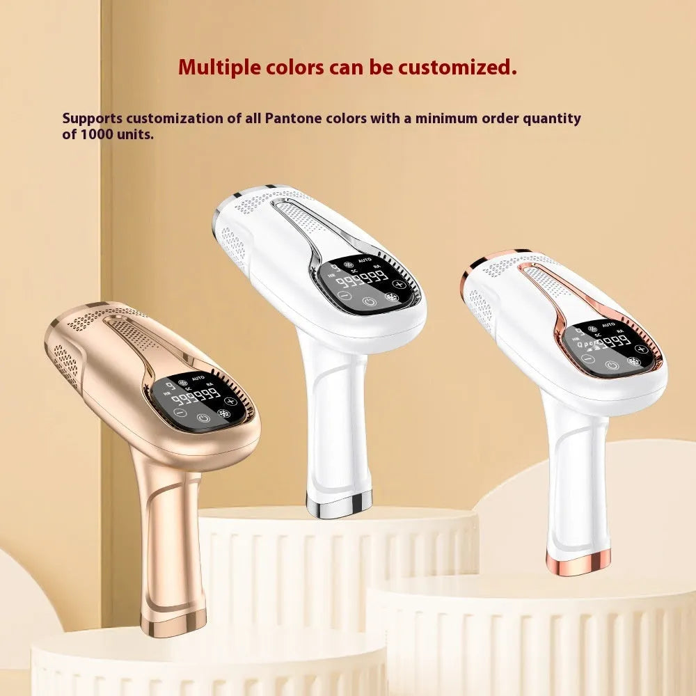 White handheld photon rejuvenation hair removal device with 48W AC power and freezing point option