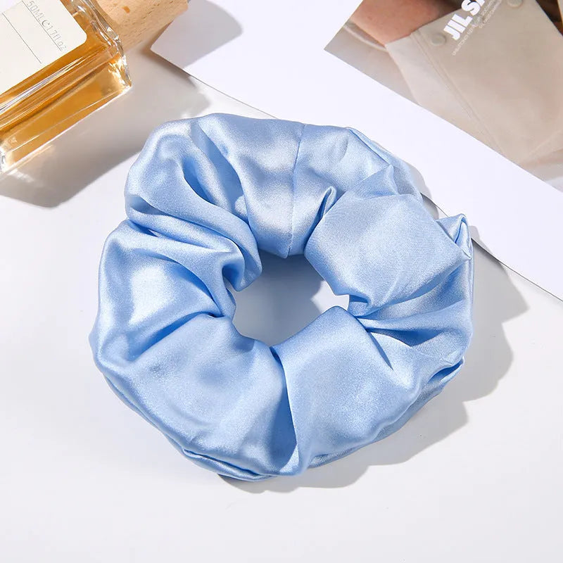 Handcrafted silk hair ring headband 6cm wide in multiple colours including black and navy blue