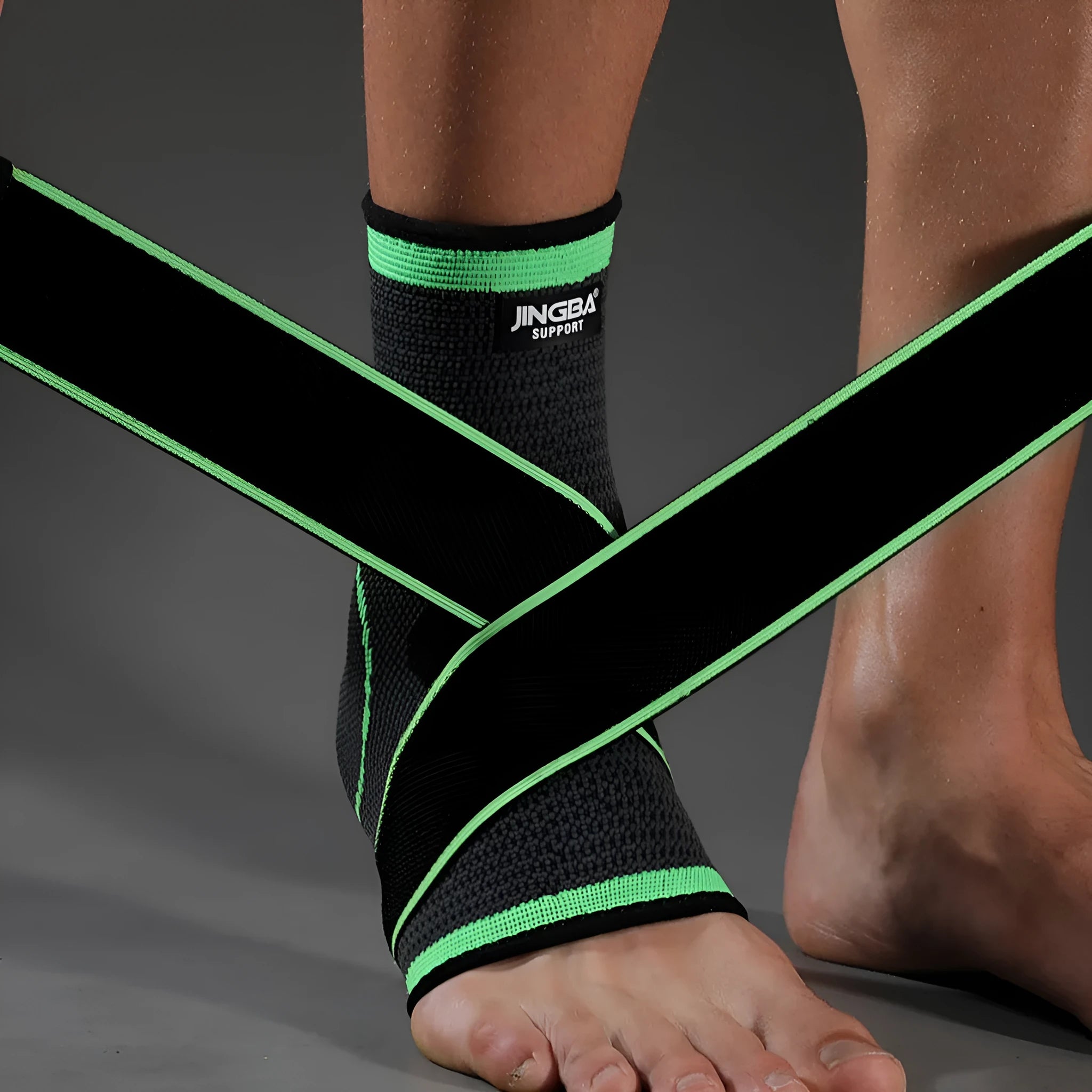 Sports ankle support in orange black or green colours for adult basketball running mountaineering