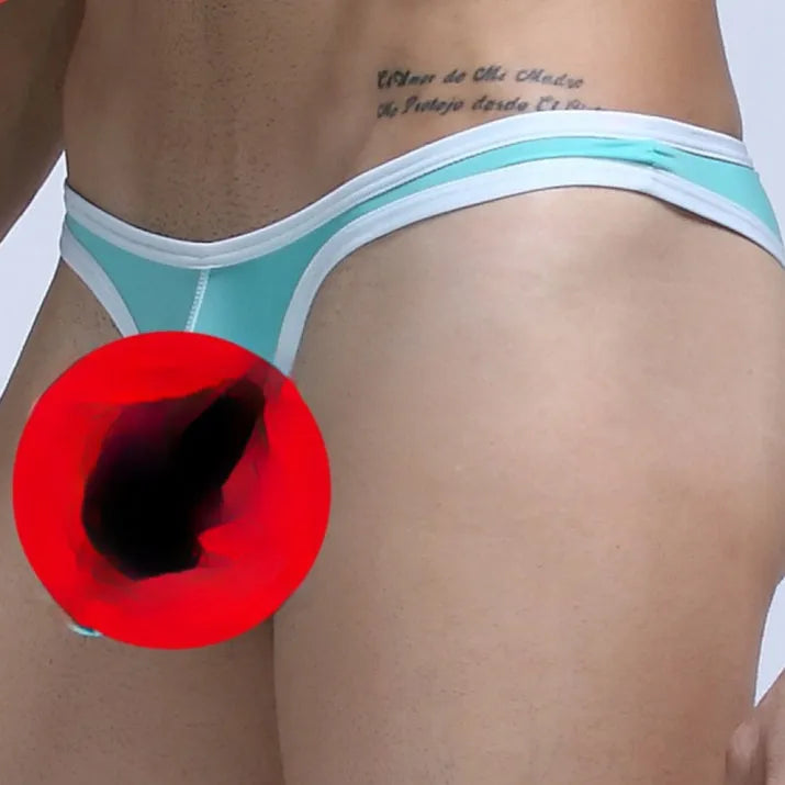 Men's Ice Silk briefs in seven colours: white, black, sky blue, dark grey, grass green, army green, skin colour.