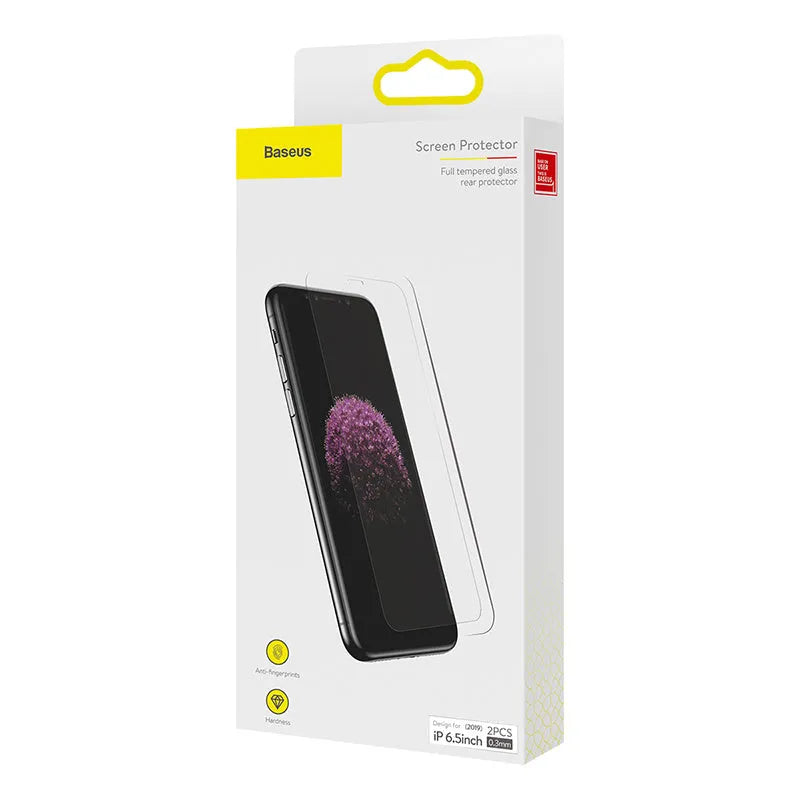 0.3mm tempered glass film for iPhone X XS 11 Pro 5.8in, transparent, two-pack with applicator