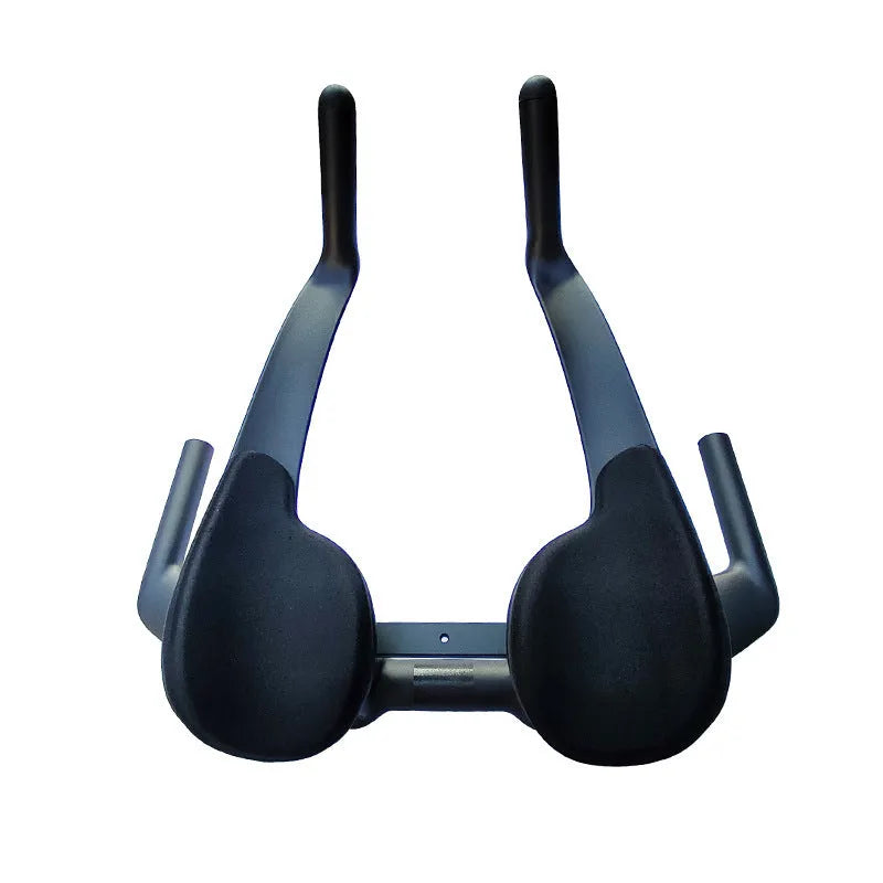 New Field Car carbon fibre TT timing handlebars in black extinction finish, showing aero shape.