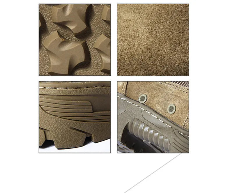 Desert Male Battle Outdoor Hiking Boots for Men Waterproof Fabric Hiking Camping Boots Black Mud Colour Options Sizes 40-45
