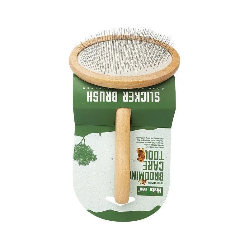 Wooden pet comb for dogs and cats hair removal brush with multiple size and material options