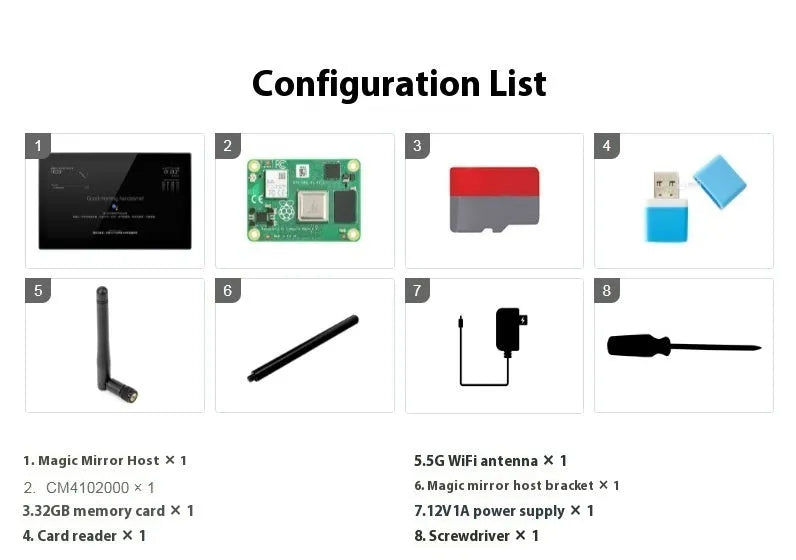 13.3-inch integrated CM4 touch display for voice assistant applications with ABS plastic housing